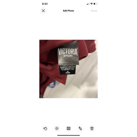 Victoria Sport Women's Activewear Pullover Jacket Maroon Size Medium - Picture 4 of 7